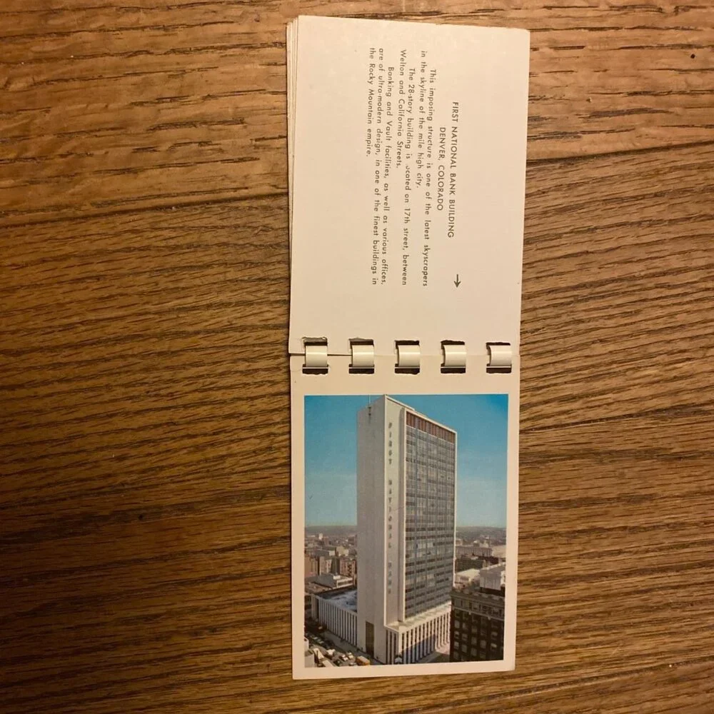 Vtg 1960s Denver Colorado Souvenir Mini Photo Postcard Book 11 Kodachrome Repros